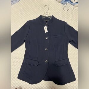 NWT Banana Republic Knit Pique Blazer Preppy Navy size Small